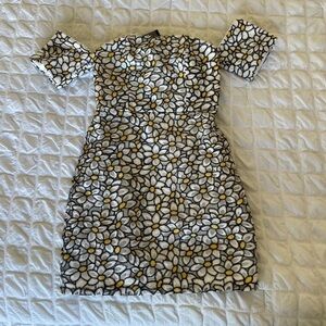 Revolve NBD daisy embroidered off the shoulder mini dress